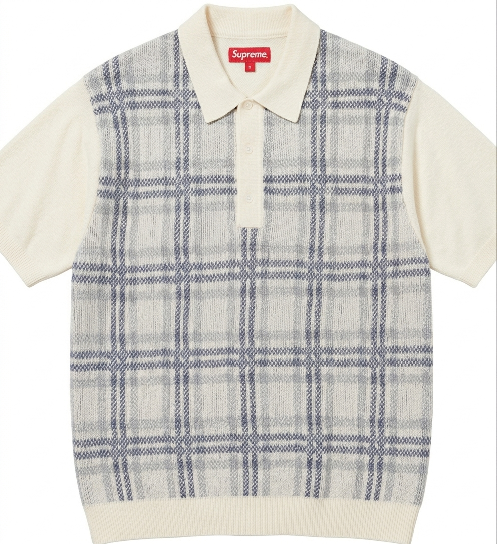 Supreme Floral Patchwork Velour L/S Polo 