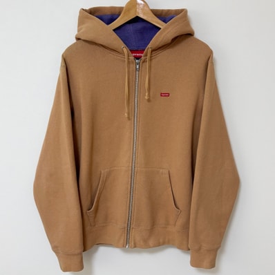 Supreme Contrast Zip Up Hooded Sweatshirt