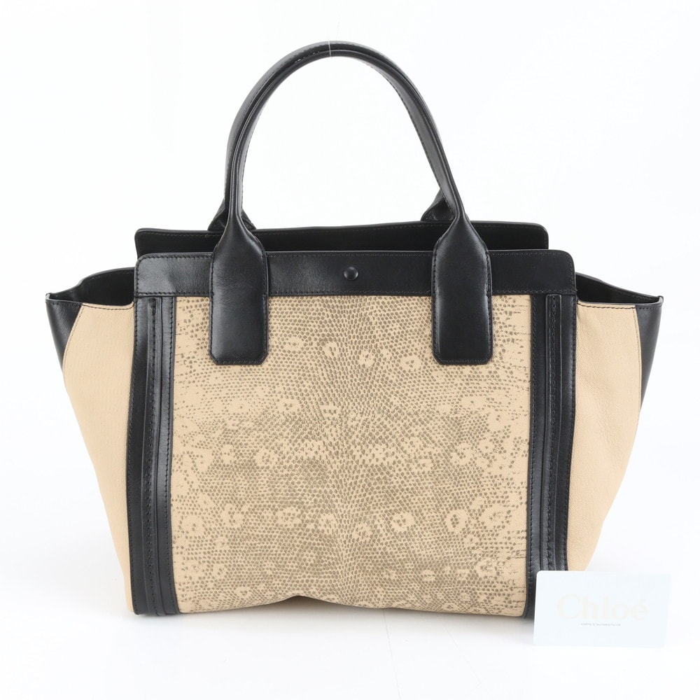 ■極美品 クロエアリソン リザード エンボストート バッグ レザー