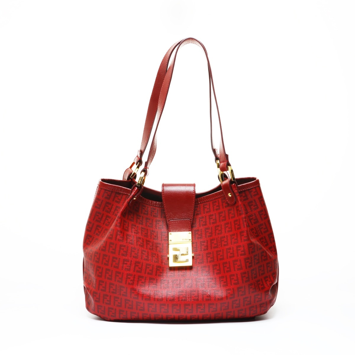 D (傷や汚れあり)】フェンディ FENDI ズッキーノトート PVC ショルダー