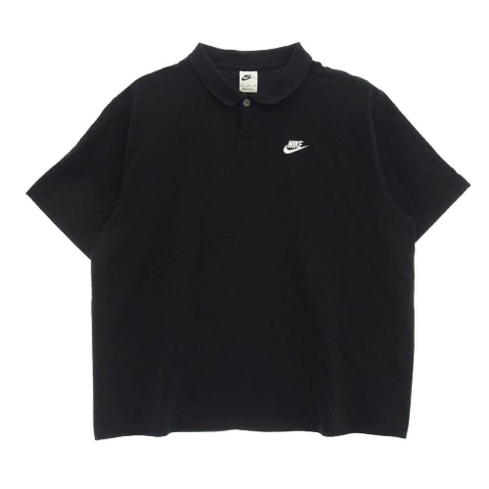 NIKE ナイキ ポロシャツ DX0618-010 CLUB MATCHUP スウッシュ ロゴ刺繍 ポロシャツ ブラック系 M【中古】