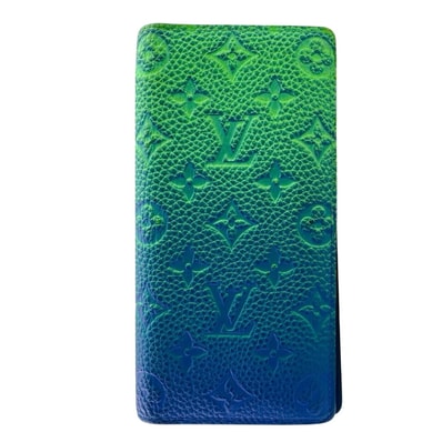 ルイヴィトン LOUIS VUITTON 長財布 モノグラム ポルトフォイユブラザ 二つ折り長財布 ロングウォレット M81255 ブルー