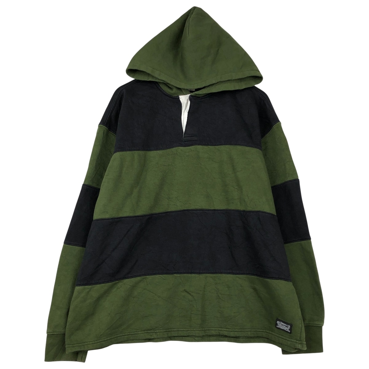 古着 リーバイス Levi's RELAXED ボーダー柄 スウェットハーフボタンパーカー メンズL相当/eaa459488