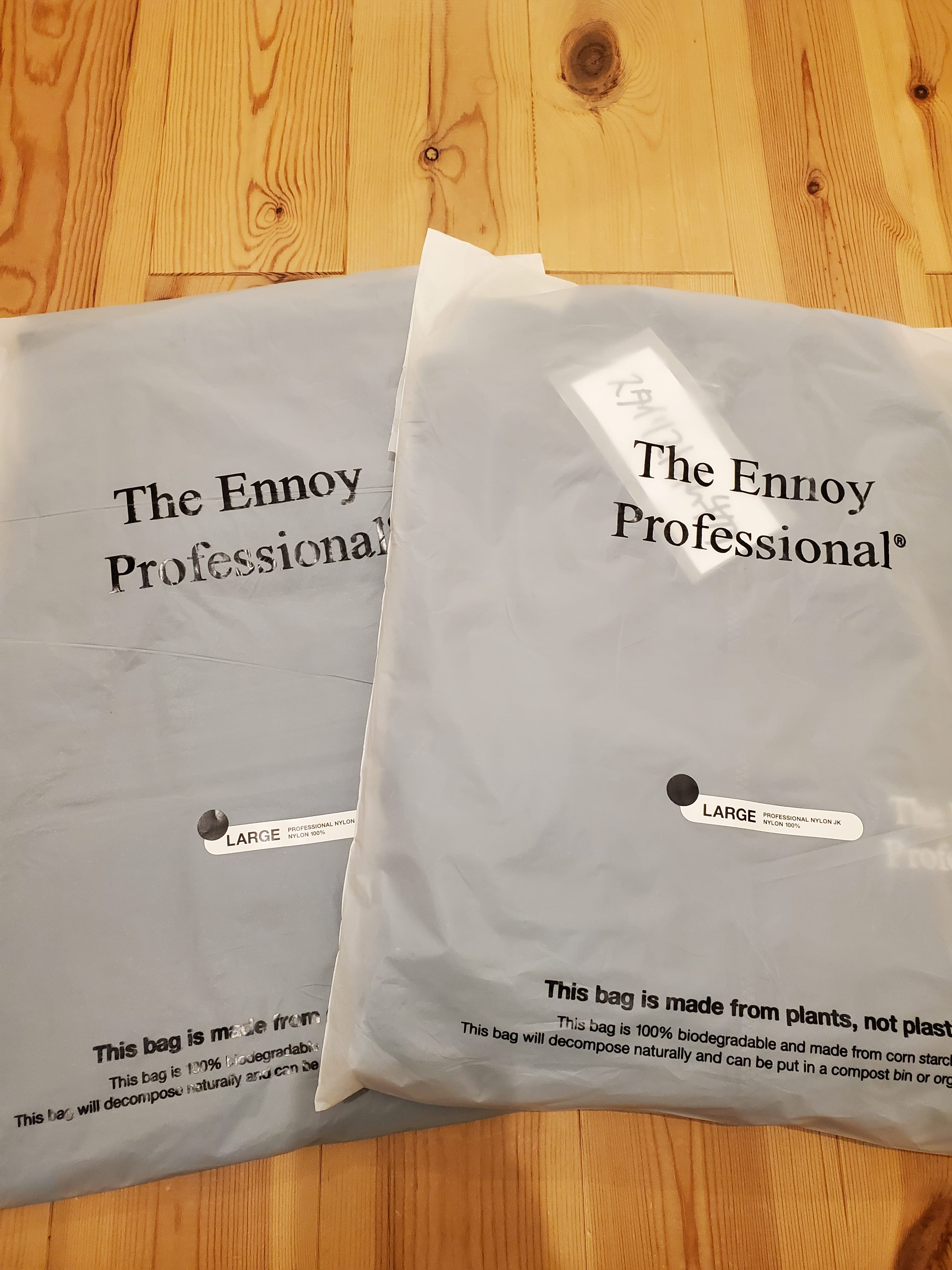 ENNOY 23AW Stylistshibutsu Nylon Track Suit Set Up Black × White AW23BRENJK02LP / AW23BRENPT04LP