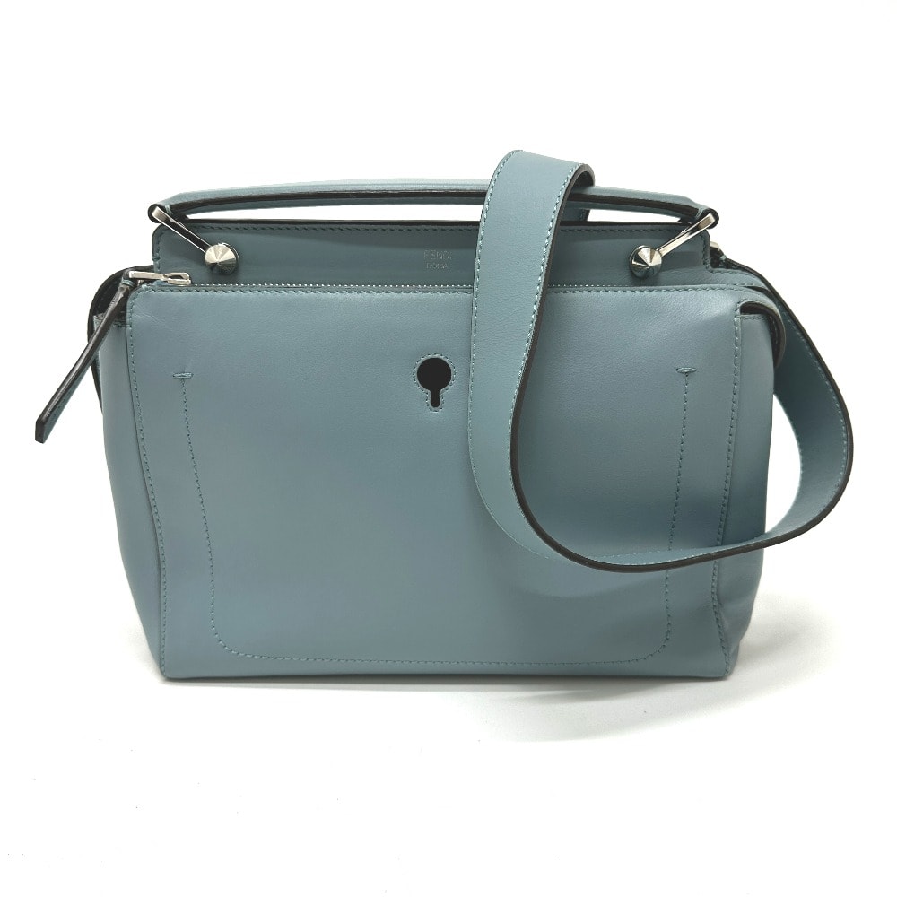 フェンディ FENDI ドットコム 8BN293 2WAYバッグ ショルダーバッグ カバン ハンドバッグ レザー ブルー