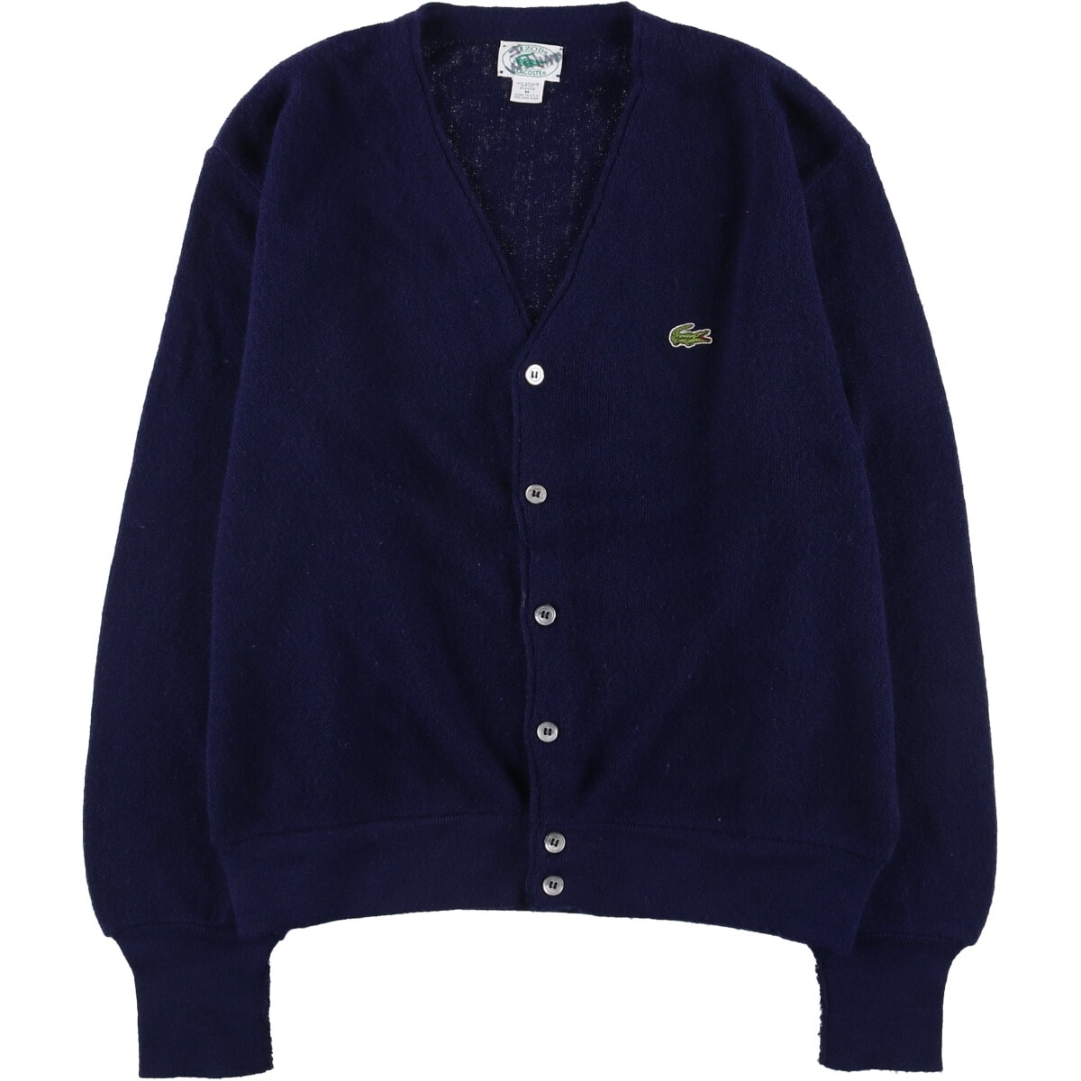 古着 80~90年代 ラコステ LACOSTE IZOD アクリルニットカーディガン USA製 メンズM相当 ヴィンテージ/eaa546661