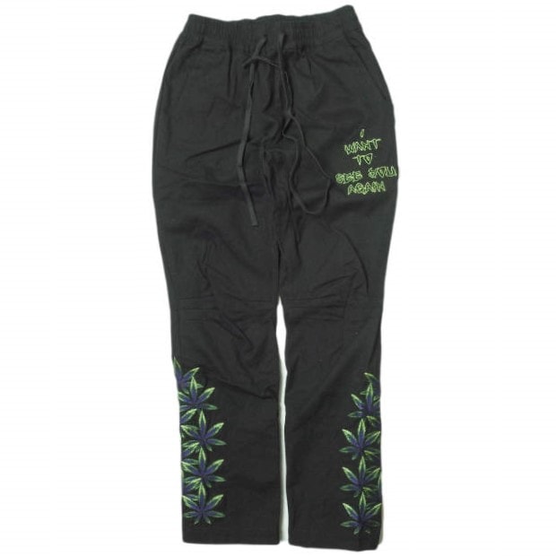 新品 MAYO x ROYAL FLASH メイヨー ロイヤルフラッシュ 23SS 別注 刺繍デザイン ミリタリーパンツ 23MY-RB006 L ブラック イージー 裾ジップ ボトムス g14389