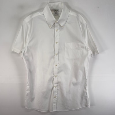 古着 ブルックスブラザーズ Brooks Brothers 半袖シャツ SOHO M ホワイト系 無地 メンズ