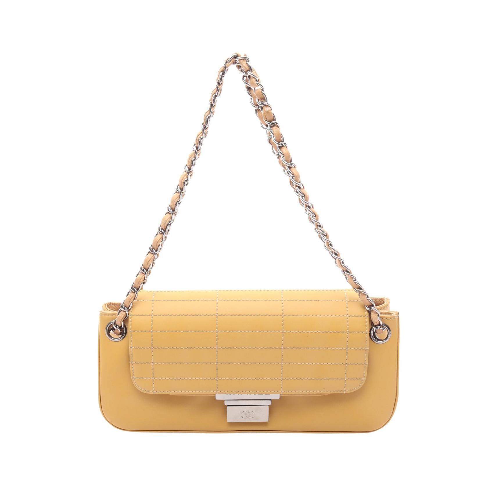 シャネル CHANEL ココマーク ショルダーバッグ バッグ レザー レディース イエロー系 【中古】