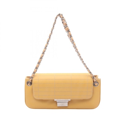 シャネル CHANEL ココマーク ショルダーバッグ バッグ レザー レディース イエロー系 【中古】