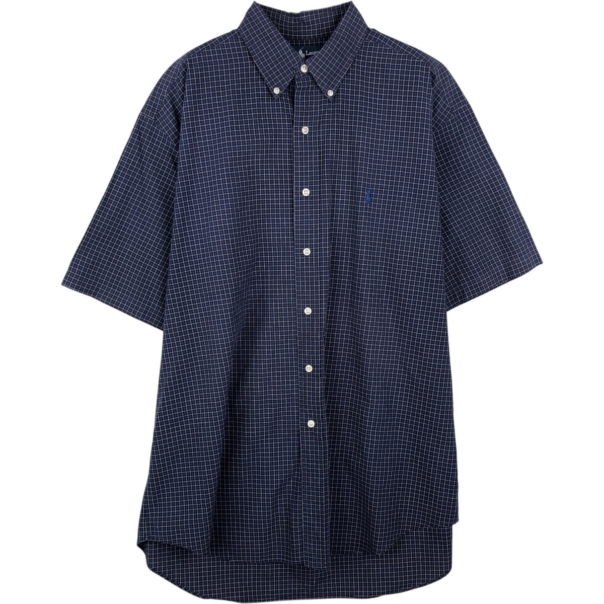 古着 ラルフローレン Ralph Lauren BLAKE 半袖 ボタンダウン チェックシャツ メンズL相当/eaa643947