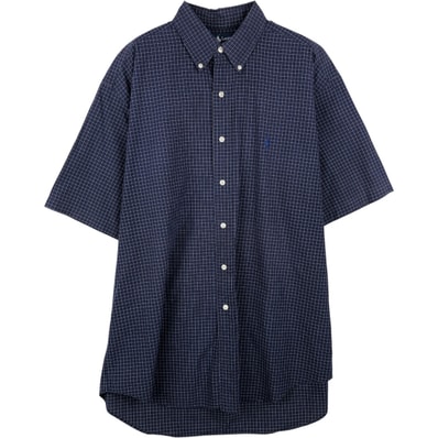 古着 ラルフローレン Ralph Lauren BLAKE 半袖 ボタンダウン チェックシャツ メンズL相当/eaa643947