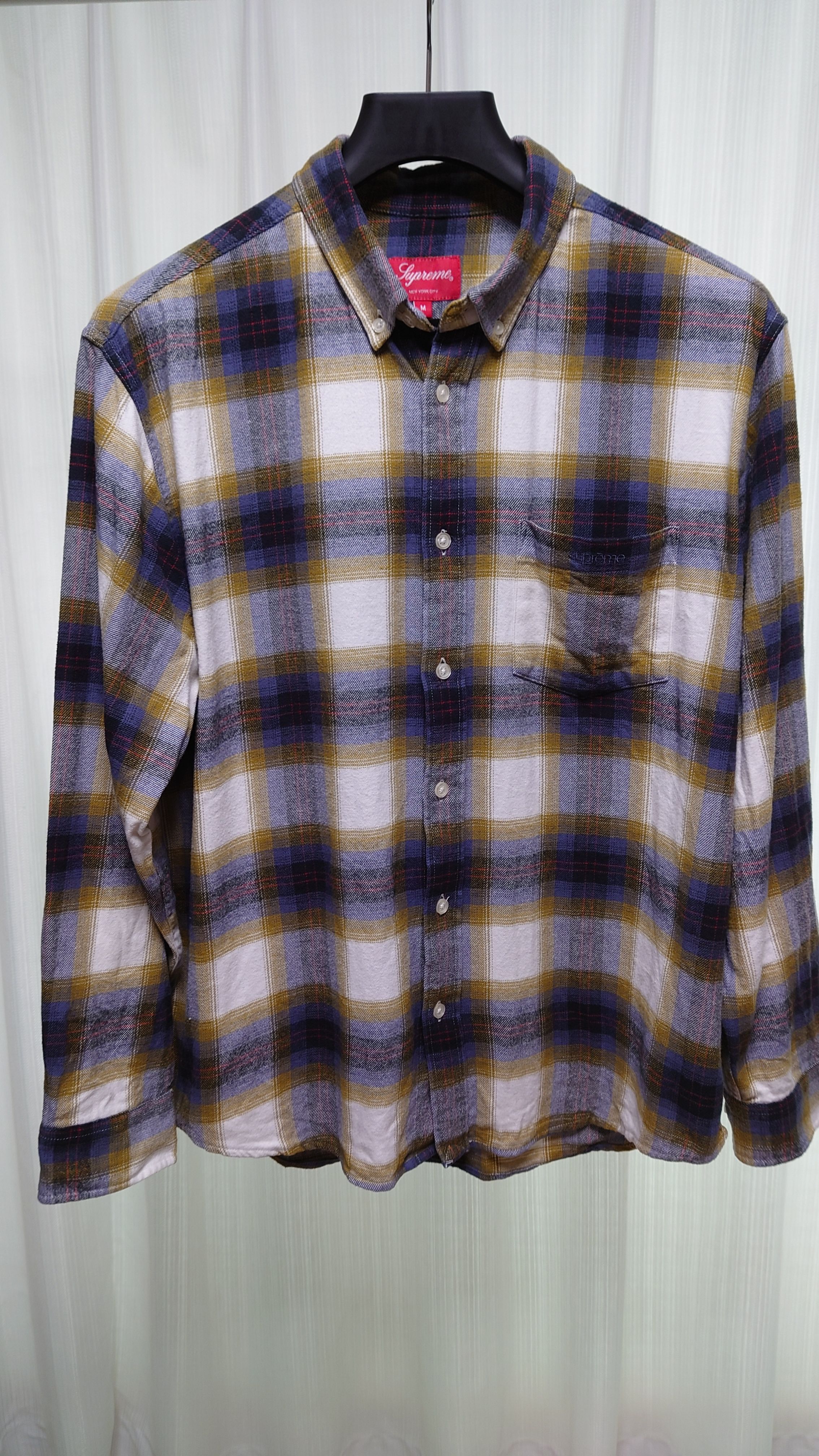 Supreme Brushed Plaid Flannel Shirt "Natural"