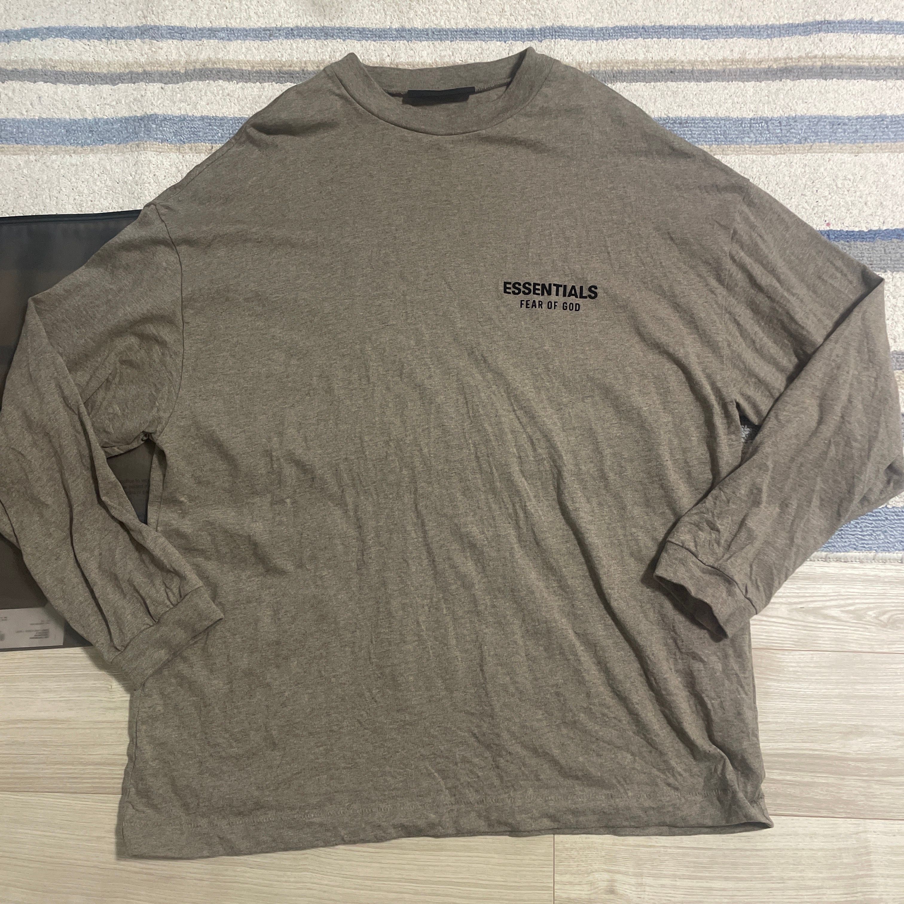 フィアオブゴッド エッセンシャルズ ジャージ ロングスリーブ Tシャツ "ヘザーグレー"