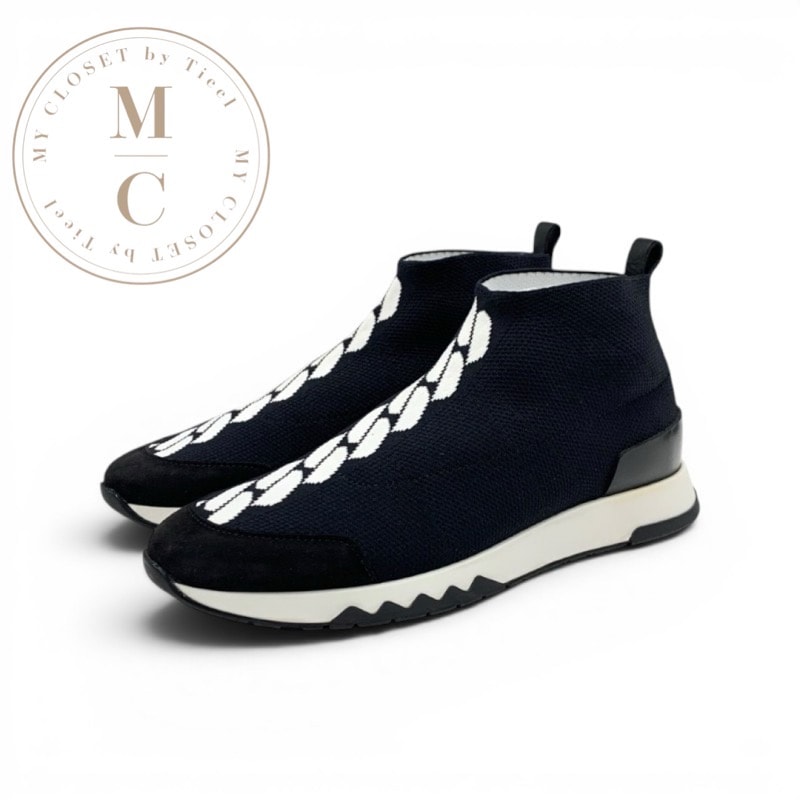 エルメス HERMES ヴォロ スニーカー 靴 シューズ ソックススニーカー ニット ブラック ホワイト