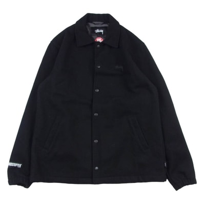 STUSSY ステューシー ジャケット 16AW Windstopper Wool Coach Jacket ウール コーチ ジャケット ブラック系 M【中古】