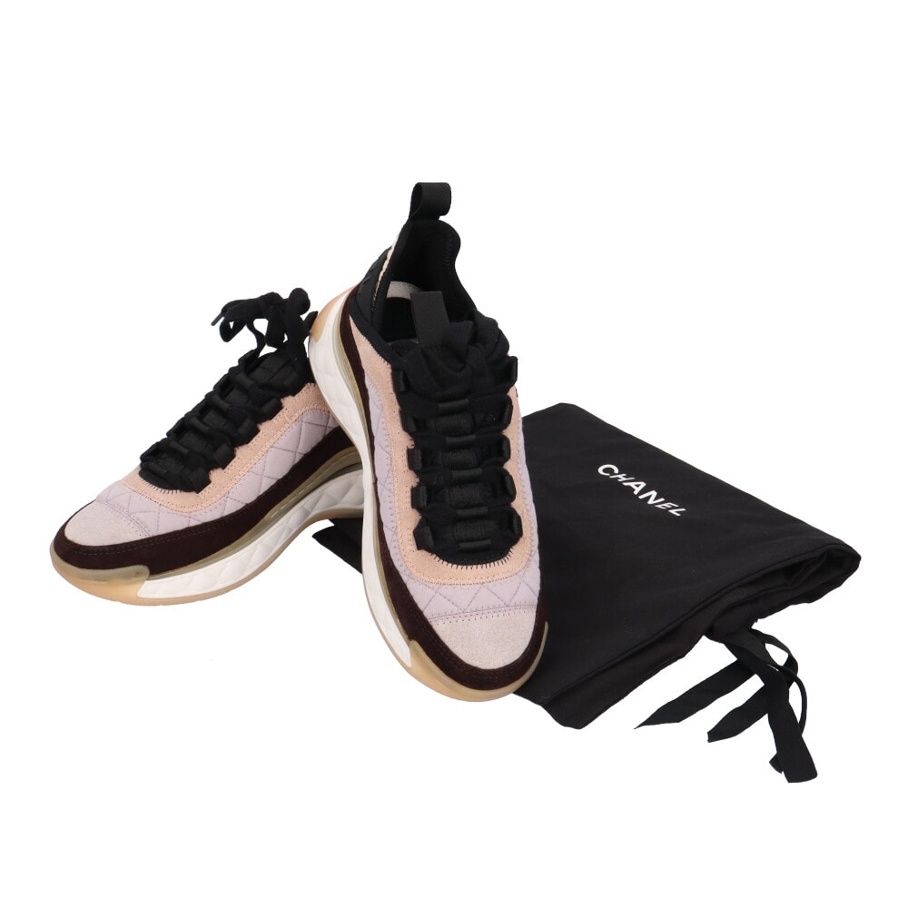 シャネル マトラッセ スニーカー スウェード G38501 レディース CHANEL  中古