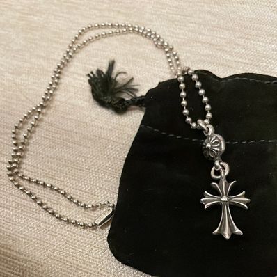Chrome Hearts 1 Ball Tiny CH Cross Charm "Silver"