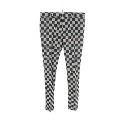 ルイ・ヴィトン LOUIS VUITTON ディストーテッド ダミエ パンツ 衣料品 ボトムス ウール ポリエステル メンズ ブラック系 / ホワイト系 RM211 ZXY HKP85W 【中古】