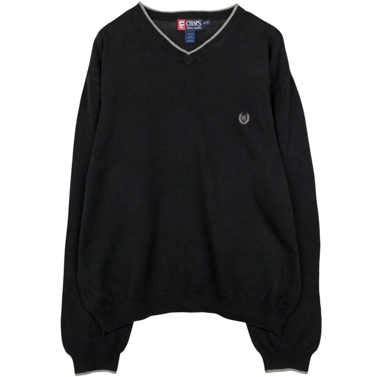 古着 ラルフローレン Ralph Lauren CHAPS チャップス Vネック コットンニットセーター メンズXL相当/eaa637265