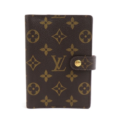 ルイ ヴィトン LOUIS VUITTON 手帳カバー モノグラム アジェンダPM モノグラムキャンバス ブラウン ゴールド ユニセックス【中古】 e60321a