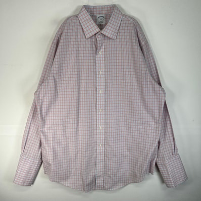 古着 ブルックスブラザーズ Brooks Brothers 長袖シャツ チェック 346 カラーステイ XL ブルー系 マルチカラー メンズ