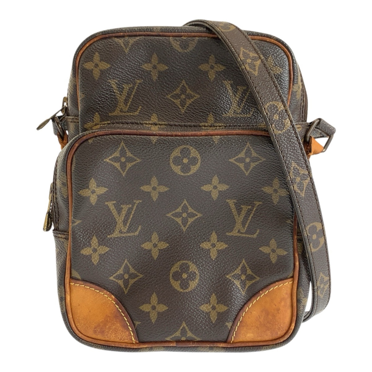 LOUIS VUITTON ルイヴィトン モノグラム アマゾン ブラウン ゴールド金具 PVC レザー/ ショルダーバッグ ポシェット 1-0292436 【中古】