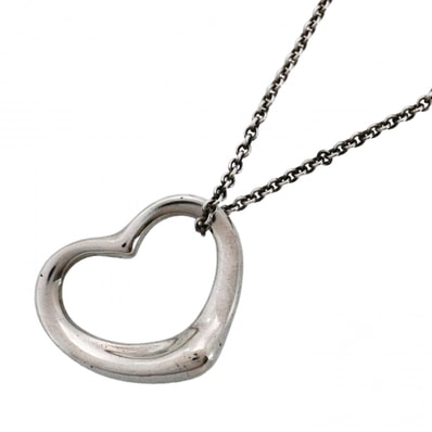 ★SALE【6jcb0864-k】ティファニー ネックレス オープンハート シルバー925【中古】レディース