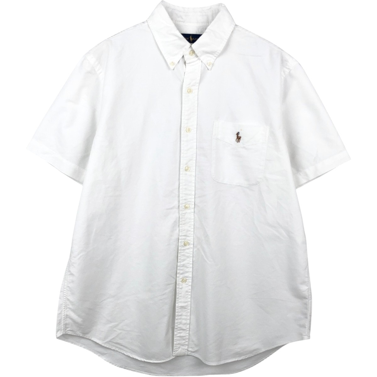 古着 ラルフローレン Ralph Lauren CLASSIC FIT 半袖 ボタンダウンシャツ メンズL相当/eaa665122