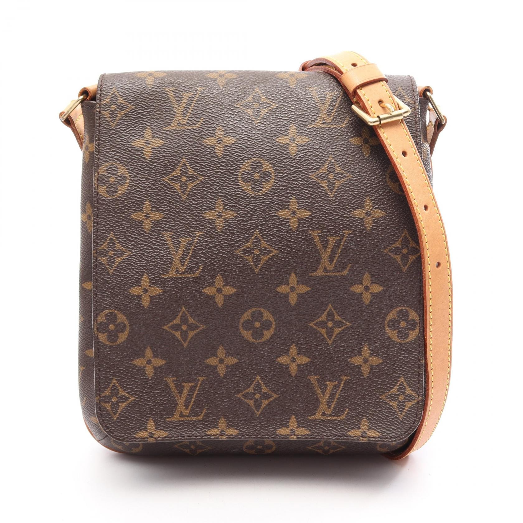 ルイ・ヴィトン LOUIS VUITTON ミュゼットサルサ ロングストラップ モノグラム ショルダーバッグ バッグ PVCコーティングキャンバス レザー レディース ブラウン系 M51387 【中古】