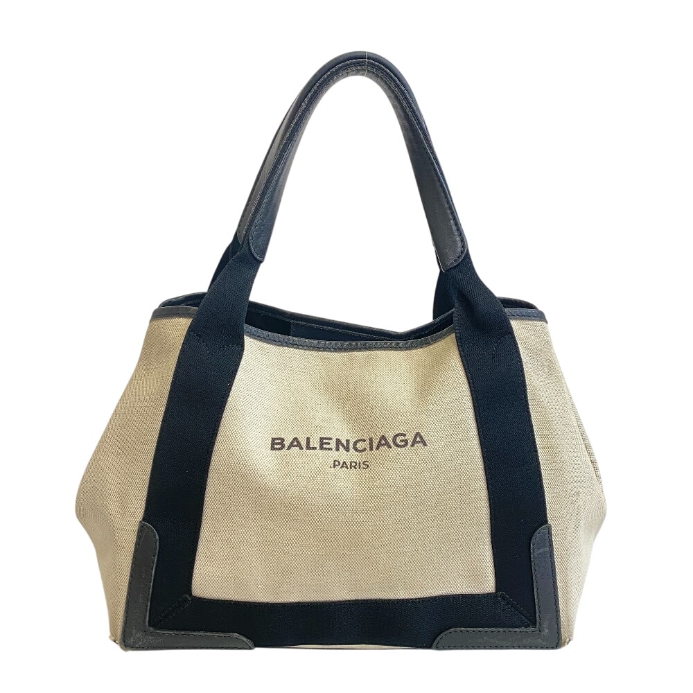 バレンシアガ BALENCIAGA ハンドバッグ ネイビーカバスS トート 339933 アイボリー