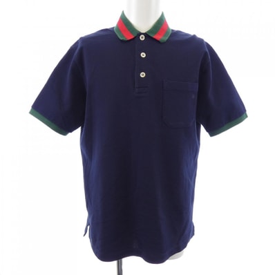 グッチ GUCCI ウェブ ストライプ カラー(襟)付き コットンピケ ポロシャツ 701735 XJELJ ポロシャツ