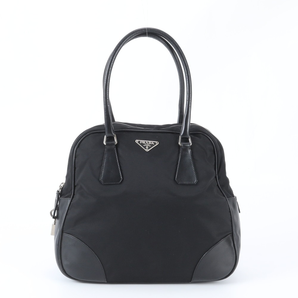 ■極美品 プラダ テスート ナイロントライアングルロゴハンドバッグ