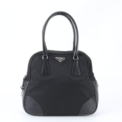 ■極美品 プラダ テスート ナイロントライアングルロゴハンドバッグ