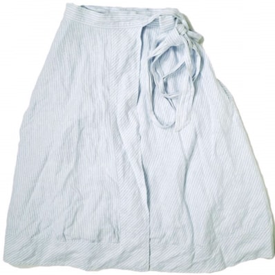 POLO RALPH LAUREN ポロ・ラルフローレン ストライプリネンラップスカート 211799317002 XS BLUE/WHITE ロング 巻き ボトムス g19102