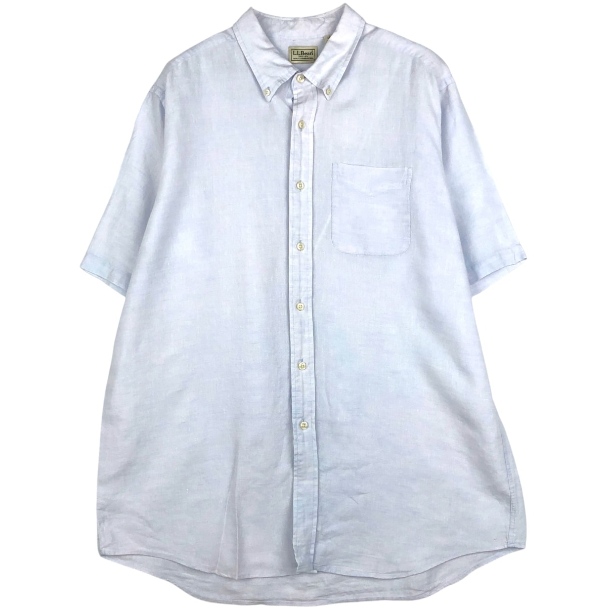 古着 90~00年代 エルエルビーン L.L.Bean 半袖 リネン ボタンダウンシャツ メンズL相当 ヴィンテージ/eaa623521