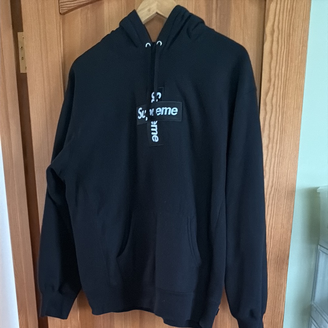 Supreme Cross Box Logo Hooded Sweatshirt 