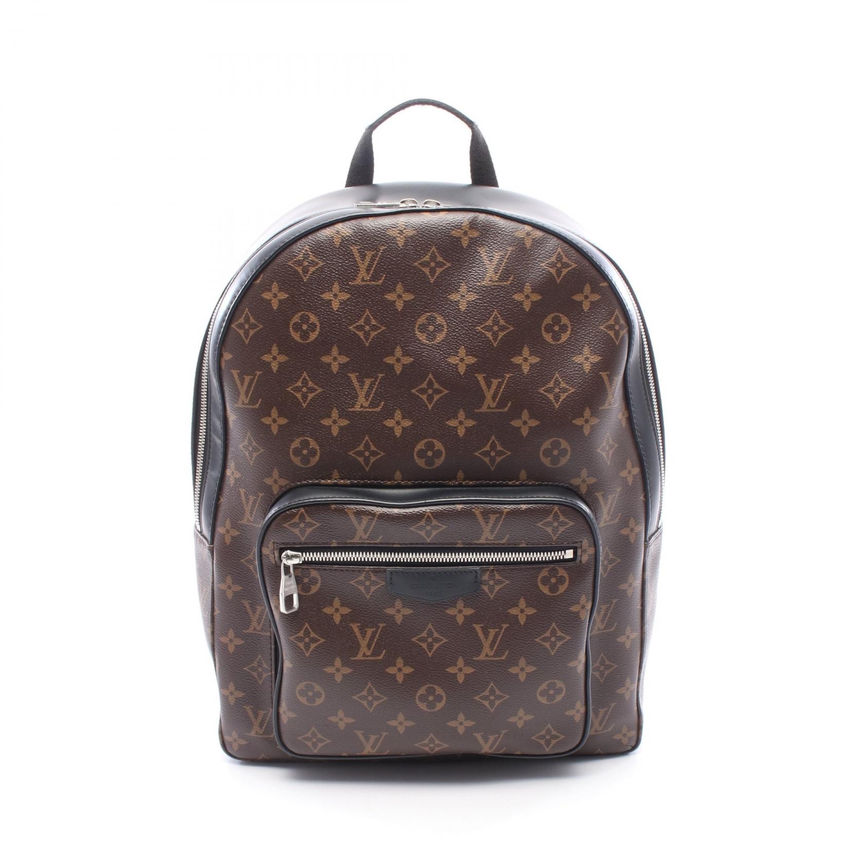 ルイ・ヴィトン LOUIS VUITTON ジョッシュ モノグラムマカサー リュックサック バックパック バッグ PVCコーティングキャンバス レザー メンズ ブラウン系 / ブラック系 M41530 【中古】