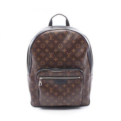 ルイ・ヴィトン LOUIS VUITTON ジョッシュ モノグラムマカサー リュックサック バックパック バッグ PVCコーティングキャンバス レザー メンズ ブラウン系 / ブラック系 M41530 【中古】