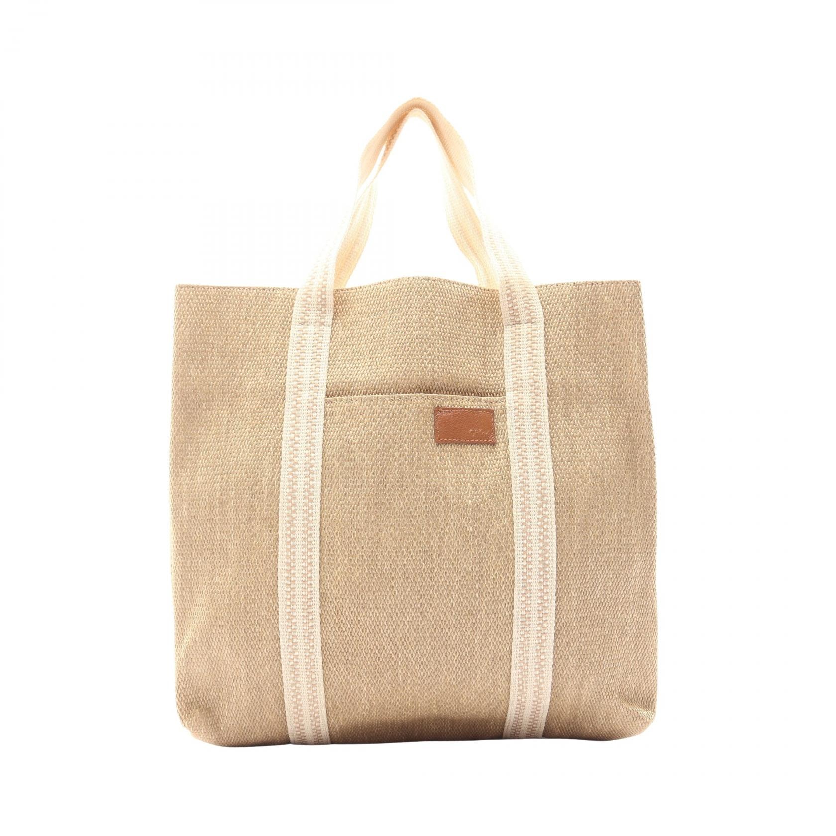 クロエ Chloe ビーチライン トート トートバッグ バッグ ラフィア レディース ベージュ系 / アイボリー系 【中古】