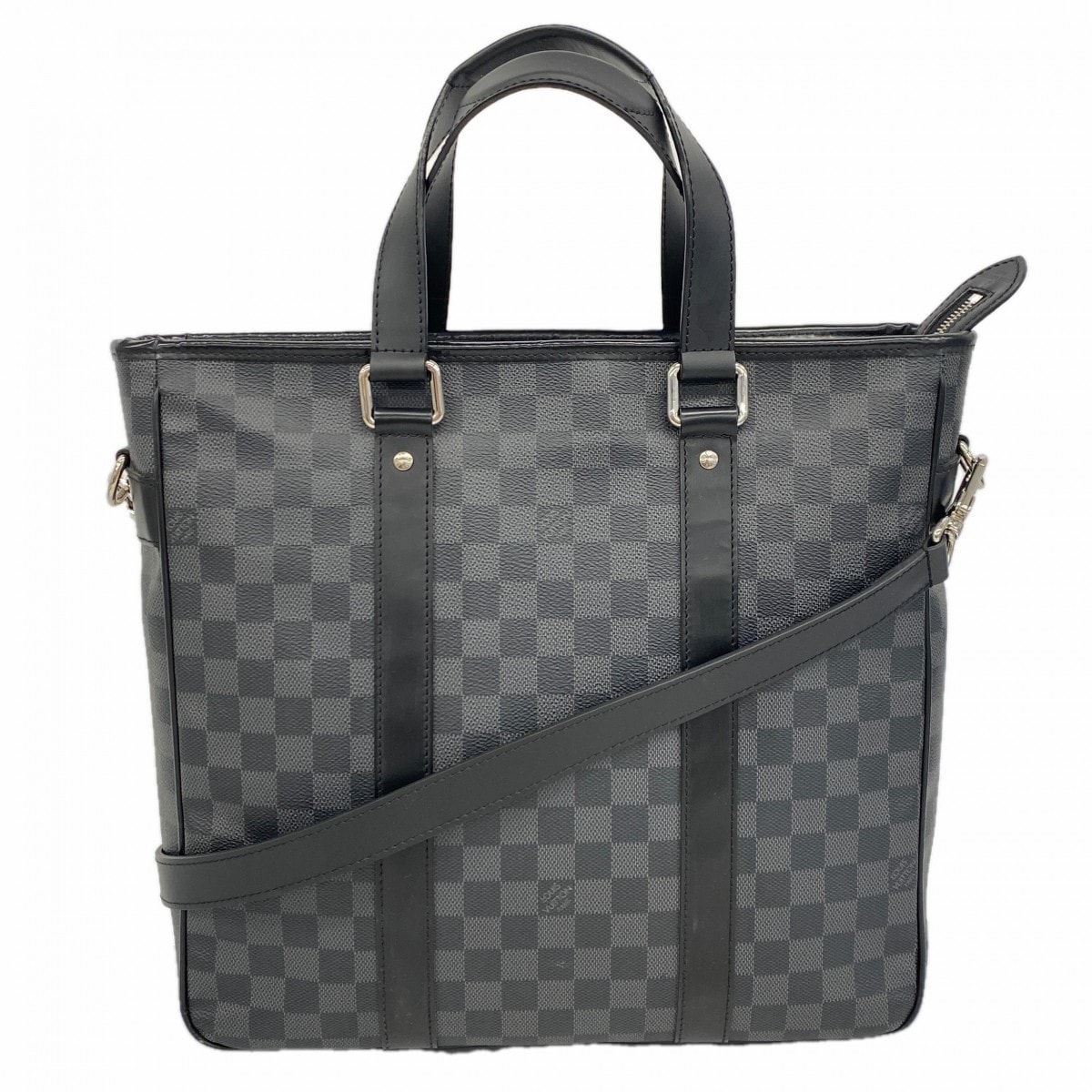 【6db0935-k】ルイヴィトン トートバッグ ダミエ・グラフィット タダオPM NM N41467 ブラック グレー 2wayバッグ【中古】メンズ