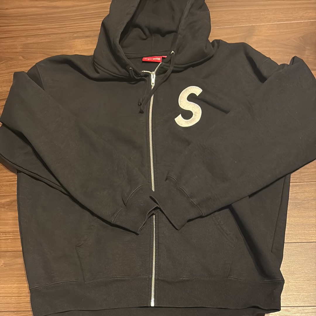 Supreme S Logo Zip Up Hooded Sweatshirt 