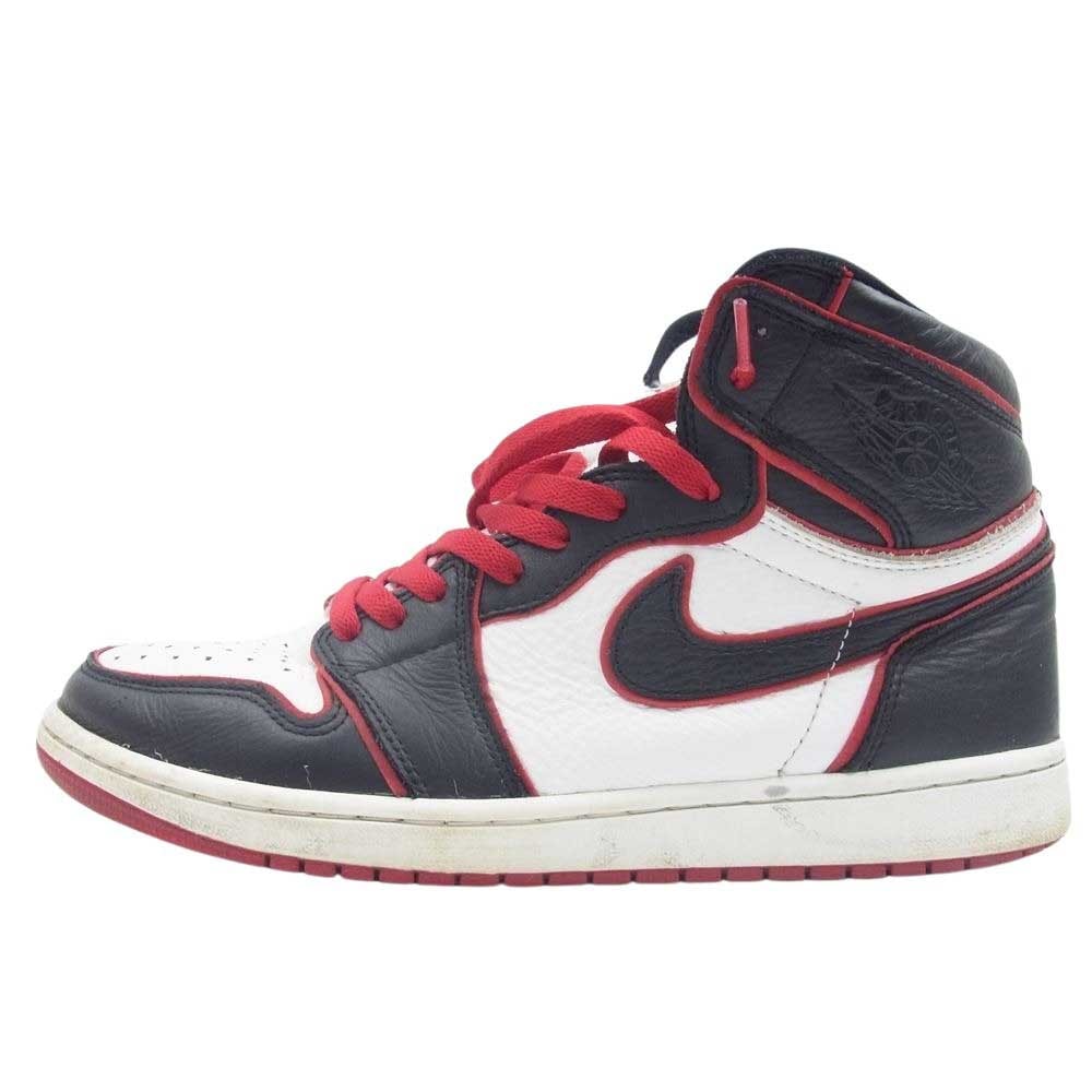 NIKE ナイキ スニーカー 555088-062 Air Jordan 1 Retro High OG ブラッドライン エアジョーダン1 レトロ ハイ スニーカー ホワイト系 ブラック系 レッド系 27.5cm【中古】