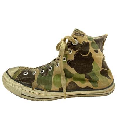 CONVERSE コンバース スニーカー USA製 観賞用 ヴィンテージ 80s ALL STAR HI 83CAMO オールスターハイ 83カモ オリジナル ヴィンテージ キャンバス ハイカットスニーカー マルチカラー系 US 12.5【中古】