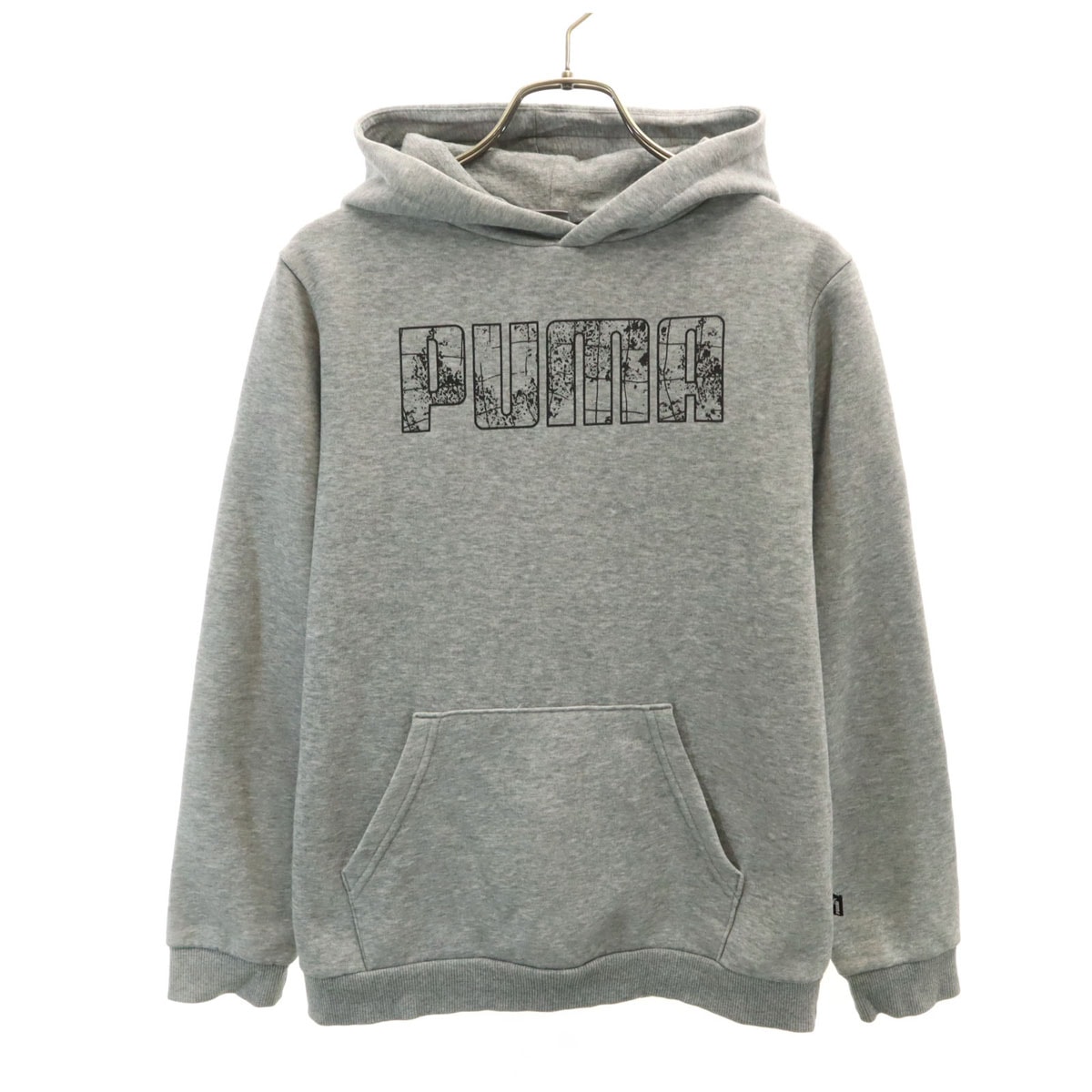 PUMA プーマ 長袖 パーカー 160 グレー 裏起毛