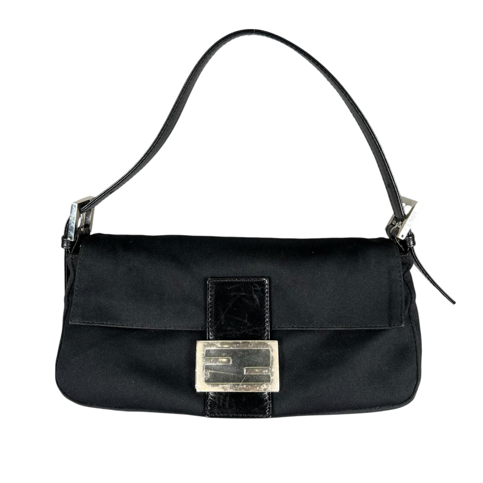 FENDI フェンディ ハンドバッグ ジャージー ブラック レディース【中古】