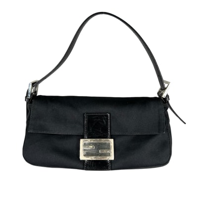 FENDI フェンディ ハンドバッグ ジャージー ブラック レディース【中古】