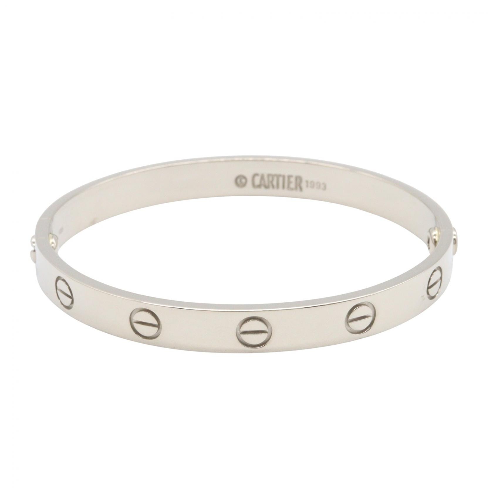 カルティエ CARTIER ラブブレス ブレスレット アクセサリー K18WG(ホワイトゴールド) レディース シルバー系 B6067600 【中古】