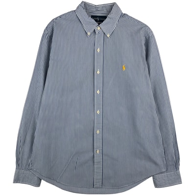 古着 ラルフローレン Ralph Lauren CUSTOM FIT 長袖 ボタンダウンストライプシャツ メンズL相当/eaa459814