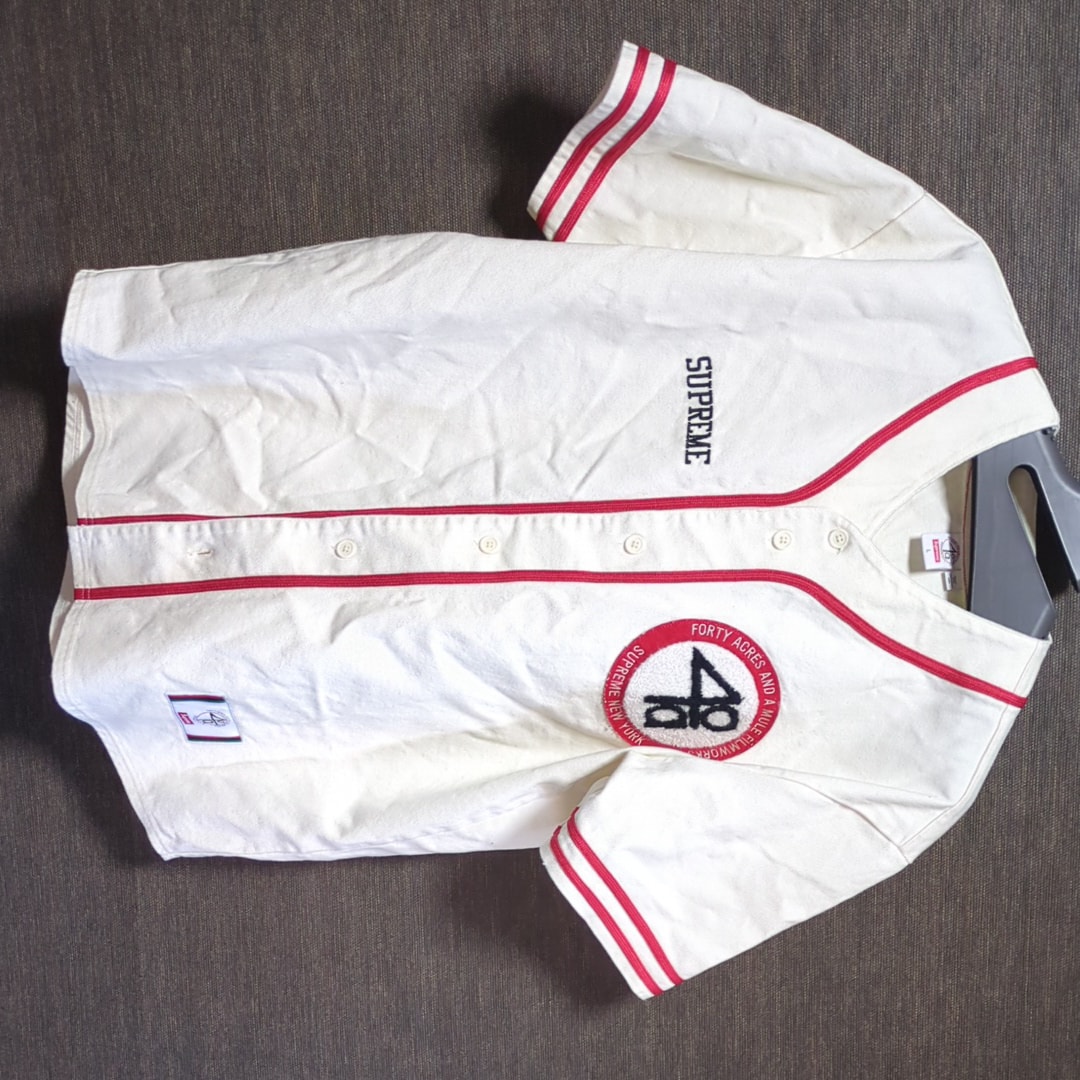 Supreme x 40 Acres Twill Baseball Jersey 
